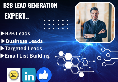 I will do b2b lead generation,  list building,  lead prospecting and email list building