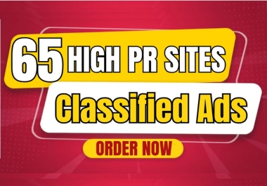 I Will Manually Provide 65 Classified Ads Posting on Top DA Websites