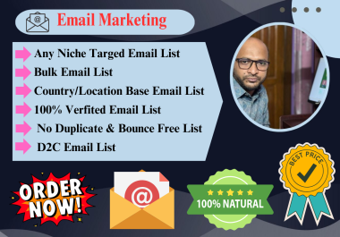 I will provide country base niche targeted email list for any business