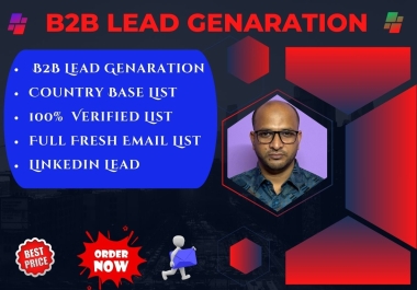 I will provide targeted b2b lead generation,  LinkedIn lead generation & email list building for any