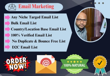 I will provide country base niche targeted email list for any business