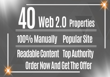 Dominate Search Results With 40 High-Quality Web 2.0 Backlinks From Authority Platforms