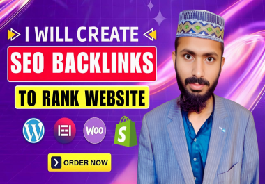 I will seo backlinks or link building service to rank wordpress website,shopify store.