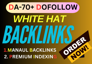 create seo backlinks 70+ DA quality dofollow link building google ranking