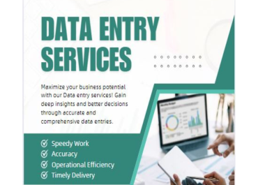 i will do data entry, data typing,  copy paste work