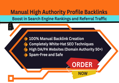 I Will Build 300 Manual Profile Backlinks for High Authority SEO Boost