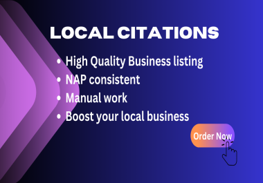 I Will Build 65 High Quality Local Citations and Directory Submissions for Local SEO