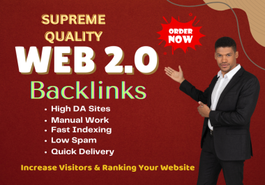 I will generate 70 top quality proper web 2.0 backlinks