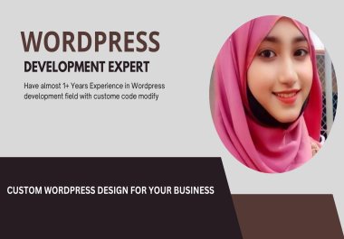 I Will Create,  Modify,  and Customize WordPress Websites Professionally