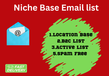 I will build niche targeted verified bulk email list and email blast