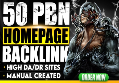 Build High Quality 50 High DA DR HomePage PBN Backlinks - Dofollow Quality Links