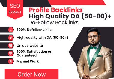 I will create 100 high authority profile backlinks or profile creation backlinks