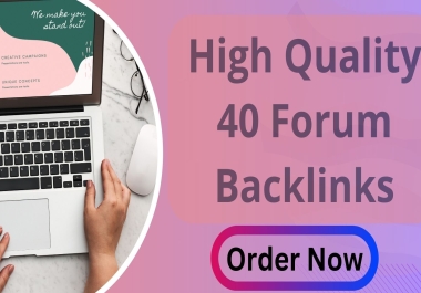 40 forum backlinks on high DA PA forums