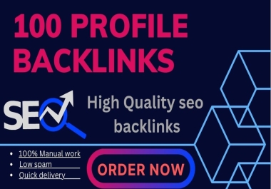 Promote your website with 100 profile backlinks