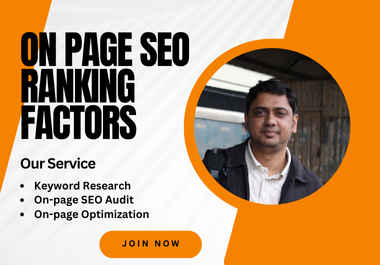 I will boost your on page SEO ranking factors