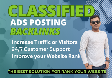 Premium 100 classified ads posting SEO backlinks U.S.A,  U.A & All Countries