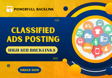 120 Classified Ads Posting SEO Live Backlinks High authority