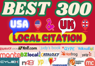 300 best local citation for USA & UK