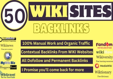 50 High Authority Wiki Backlinks For Top Ranking