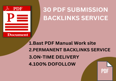 30 Best PDF Submission Dofollow Backlinks Service With High DA PA