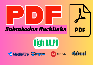 30 PDF Submission Backlinks to High DA PA Websites