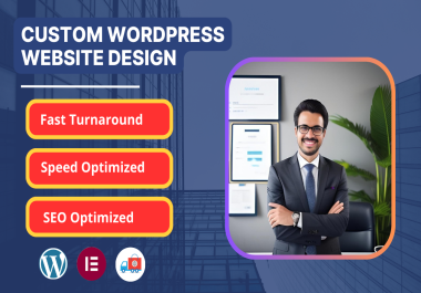 I will develop your custom wordpress website design in 24 hours