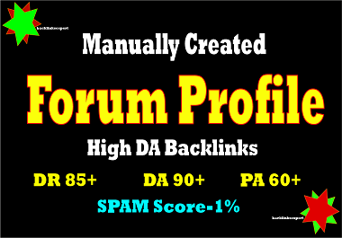 Manually create 100 do follow forum profile backlinks