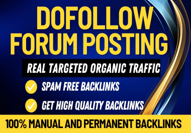 I will do manual 90 niche relevant quality seo forum backlinks posting