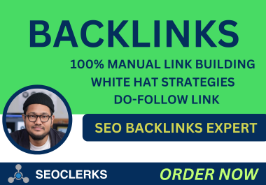 Build 130 Backlinks DA50+ High Quality Link Building Backlinks,  To Website Ranking