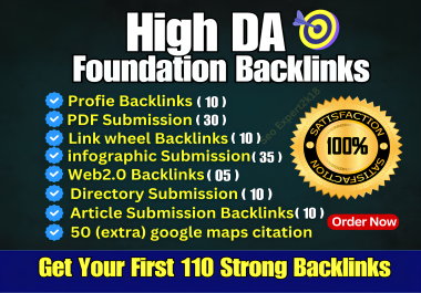 Foundation Backlinks PR9,  Link Wheel,  PDF,  Infographic,  Web2.0,  Directory & Google Maps citation