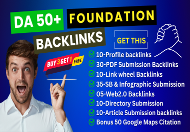 110 Foundation Backlinks PR9,  Link Wheel,  PDF,  Infographic,  Web2.0,  Directory & Google Maps citation