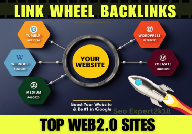 60 Powerful Web 2.0 Link Wheel SEO Permanent Backlinks boost authority on Google