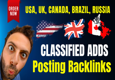 Drive Traffic & More Sales with 80 Manual Classified Add Posting Backlinks in Targeted Areas