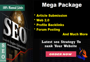 Mega SEO Backlinks Package With High DA PA