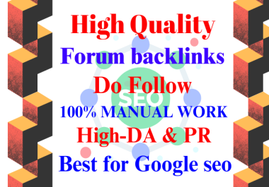 Get 150High Quality Forum Profiles Backlinks Dofollow Powerful Forum Posting Backlinks