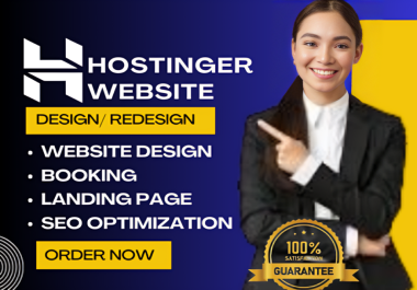 I will do hostinger website design,  hostinger website redesign,  hostinger website design