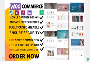 I will build,  design woocommerce online store,  wordpress ecommerce