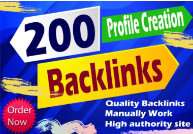 200 + High Quallity Backlink Moz DA 90+ SEO Dofollow Profile Backlinks