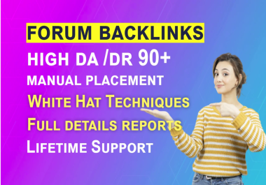 I will do high quality niche relevant USA forum backlinks da 90