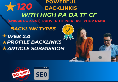 I will do 120 High quality web 2.0 backlink on High DA PA website