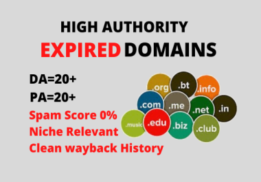 I will find High Metrics Expired Domain for you.