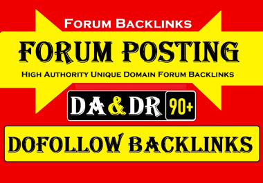 I will do 100 unique forum posting dofollow SEO backlinks