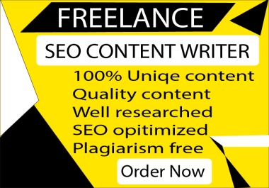 I will create 1000 word SEO content writing,  SEO blog post writing, blog writing any topic