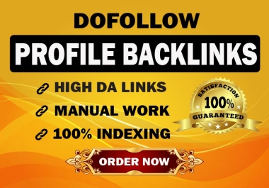 I will create manually high quality 100 Profile Backlinks