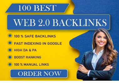 I will do 100 web 2.0 backlink to increase website rank on google and bing