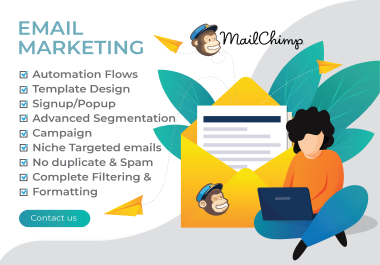 I will set up your email automation campaigns in MailChimp and create advanced custom templates