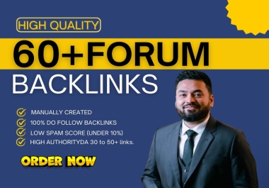 I will generate 60 unique forum posting backlinks from DA 30 to 70 plus sites