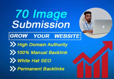 I will do 70 image submission on High DA site