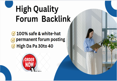 I will manual submit 50 plus Forum posting Backlinks high Da pa 30 to 40 plus website