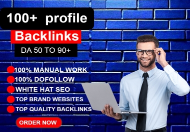 Create 100 Dofollow Profile Backlink On High Authority Sites Manually